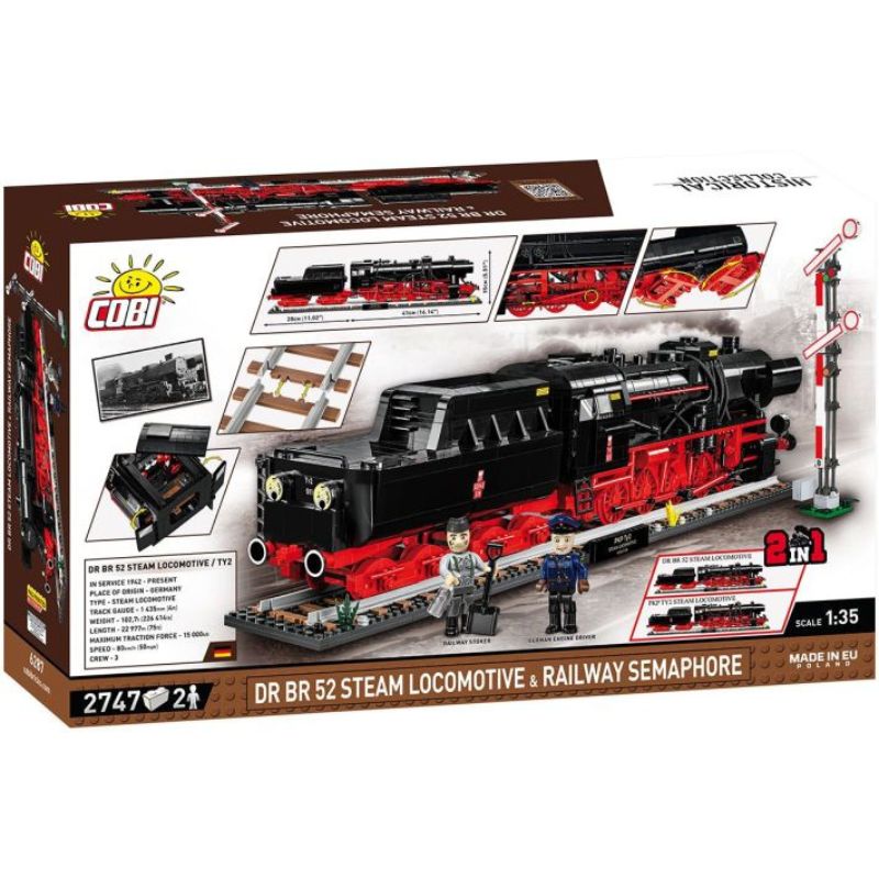 COBI 6287 DR BR 52 Steam Locomotive & Railway Semaphore